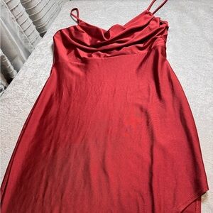 E.L.H EstudioChic Asymmetrical Scarlet Dress size L